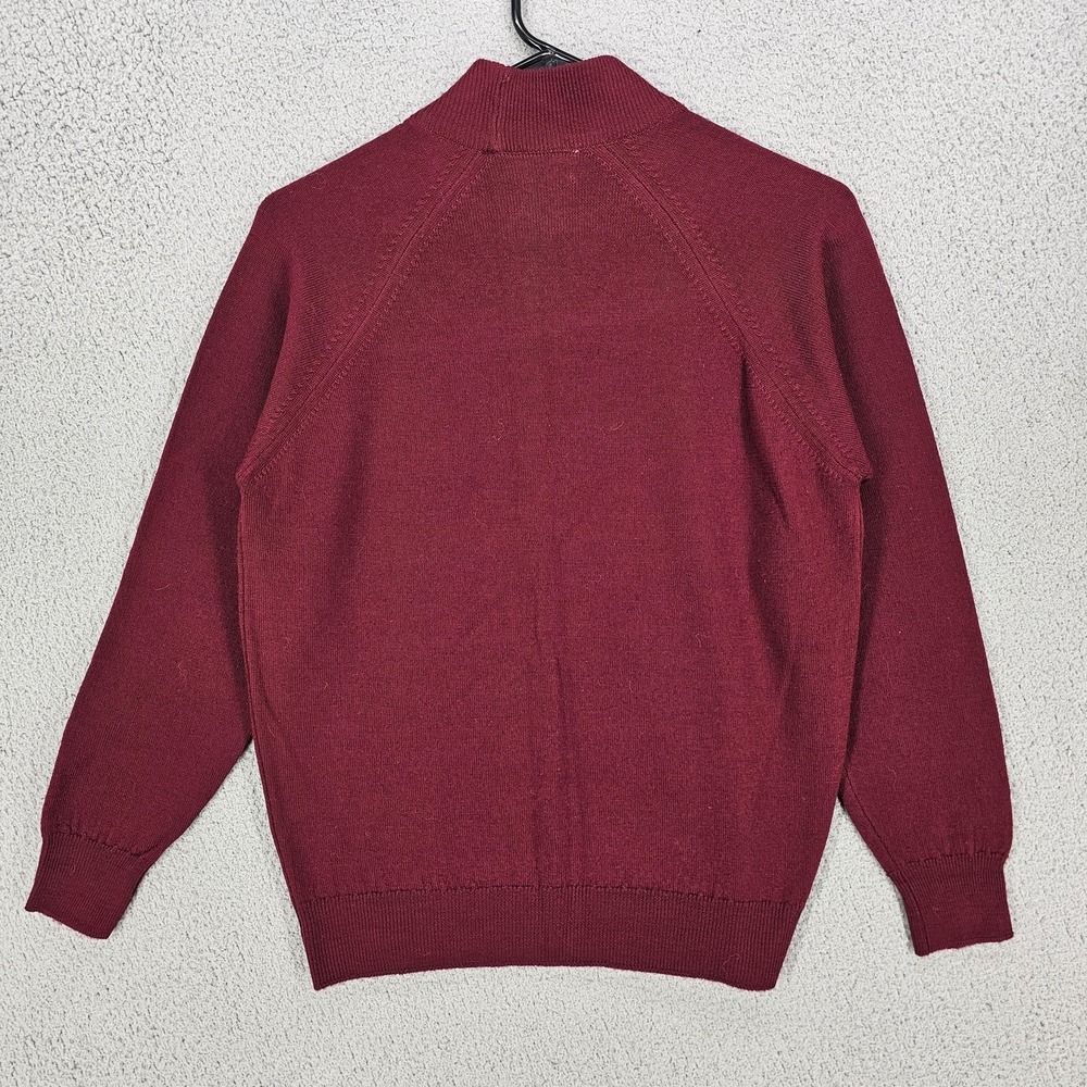 The Edinburgh Woollen Mill Sweater Womens Small Red Lambswool Mock Neck Knit - Picture 6 of 9